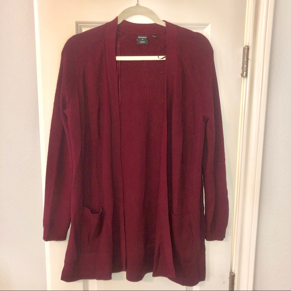NWOT maroon cardigan